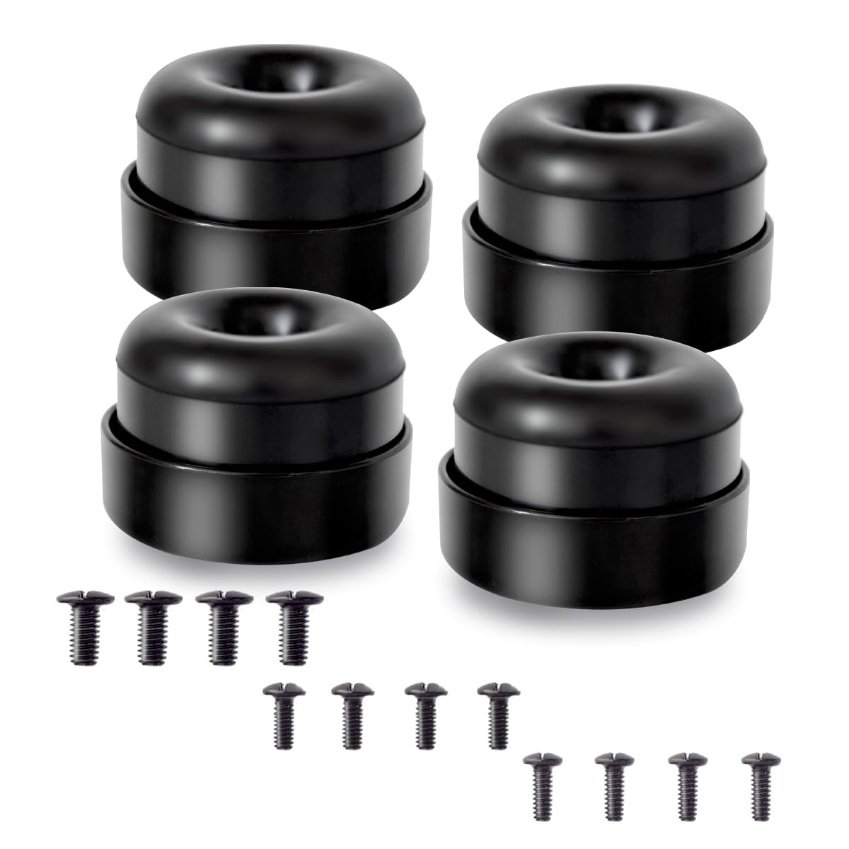 Subwoofer-Isolationspad, Subwoofer-Isolationssystem, kompatibel mit fast jeder Subwoofer-Marke und -modell (schwarz), 4 Stück
