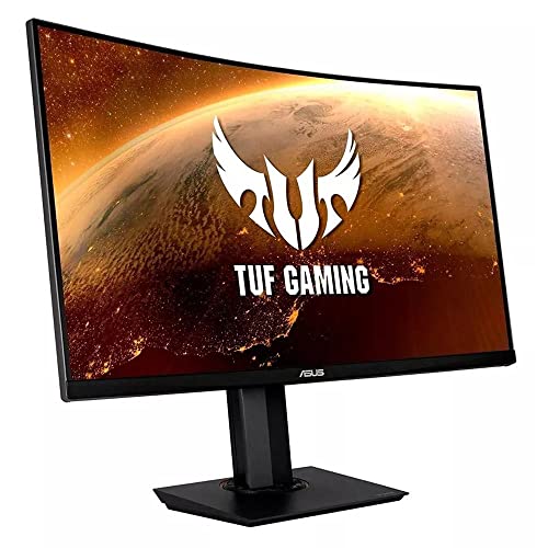 ASUS TUF Gaming 32' 2K HDR Tela Curvo(Vg32Vq) WQHD(2560 X 1440) 144Hz, 1Ms, Desfoque De Movimento Baixo Extremo, Alto-Falante, Sincronização Adaptável, Prêmio De Freesync, Vesa... glide