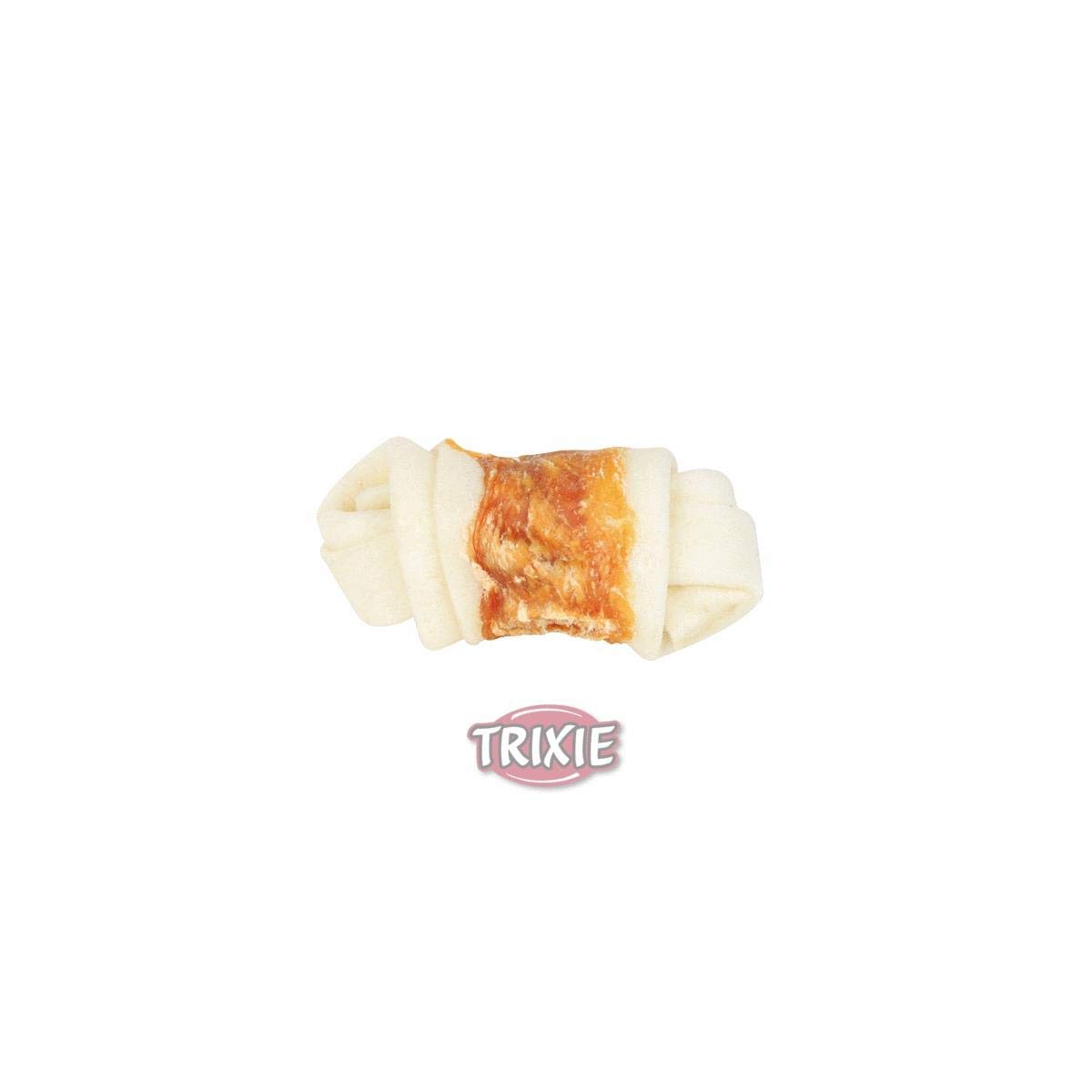 Trixie Denta Fun Knotted Chicken Chewing Bones Dog Chews - 11CM
