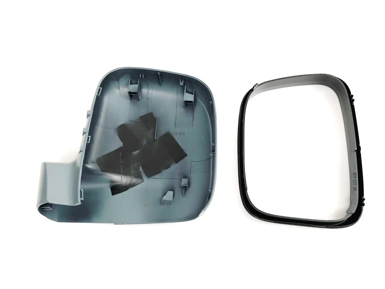 Aussenspiegel Abdeckung Spiegelkappe mit Rahmen rechts Gehäuse passend für T5 bis 2009 für Caddy 2004-2015 by HZ-DESIGN