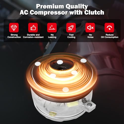 Image of CCIYU AC Compressor w /Clutch for Chevrolet Cavalier 2.3L 1995