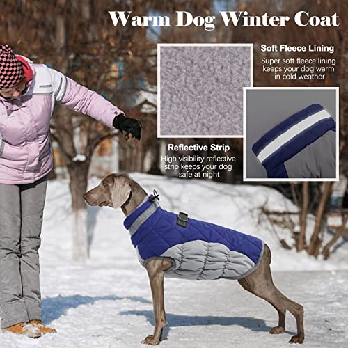 Image of Lelepet Dog Coat Warm Dog Winter Coat Waterproof Dogs Jacket with Harness