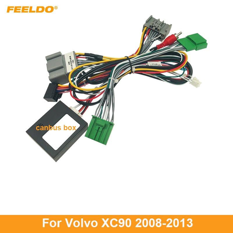 Car Android 16PIN Power Wiring Harness Cable for Volvo XC 90 08-13 Car for Audio Power Cable Connector - (Color Name: B only canbus Box)