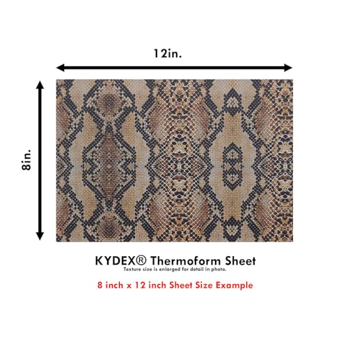 Image of KYDEX Thermoform Sheet - (P1 Texture) - (Infused Print) - (8in x 12in) - (Snake Skin - Realistic v1) - (1 Sheet) - (for Holster Making & Hobby) - (USA Made)