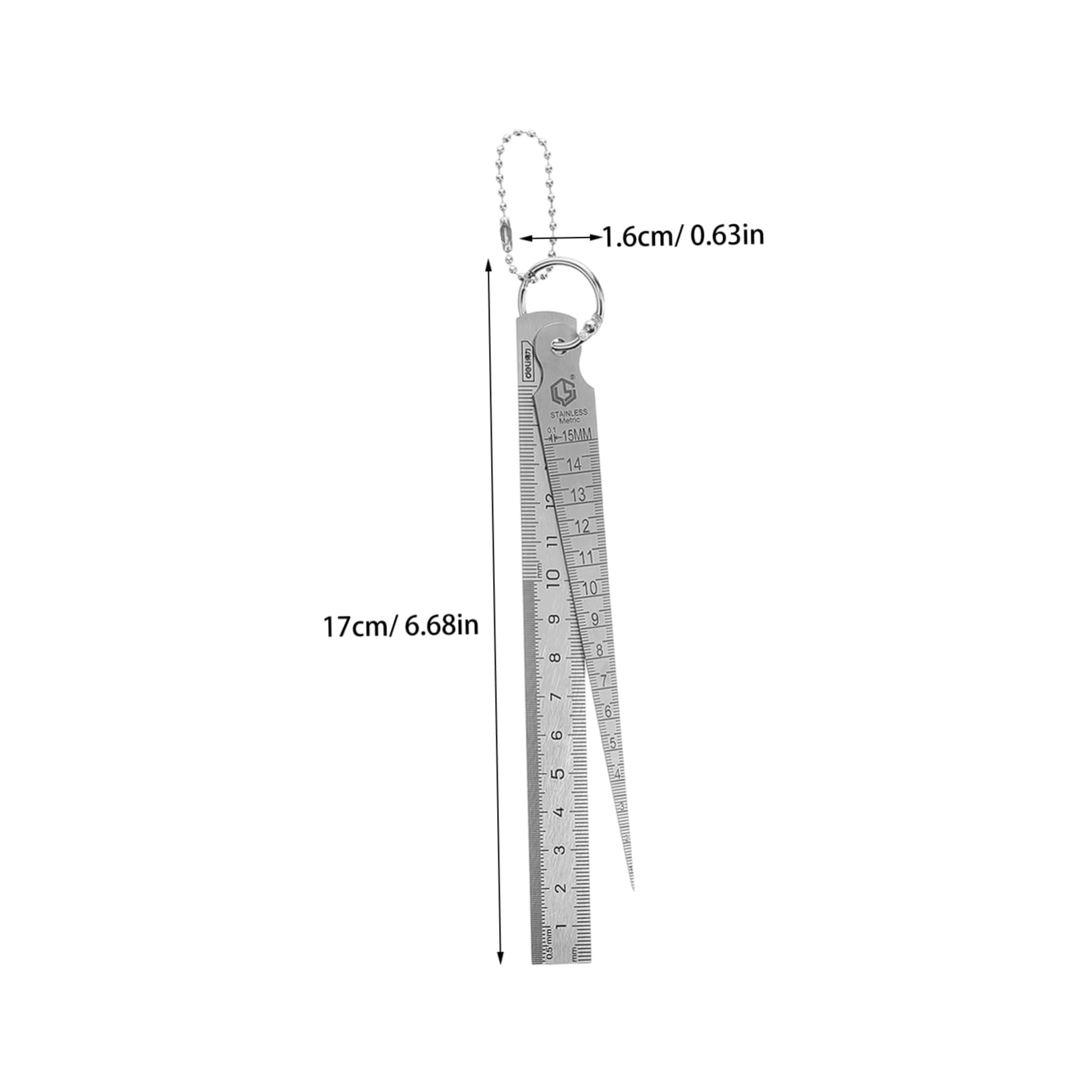 DONFAMDS Automotive Gap Gauge 1-15mm Precision Stainless Steel Feeler Gauge for Car Bolt and Wire Thickness