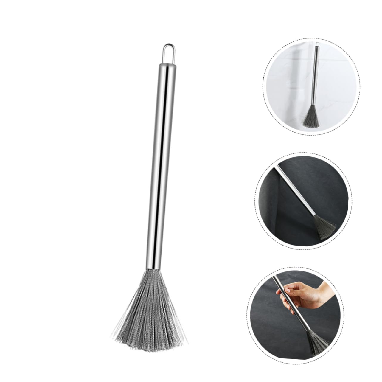 INOOMP 12piezas Cepillo De Limpieza De Inoxidable para Cocina De Cepillo Manual Mango para Utensilios De Cocina Sartenes y