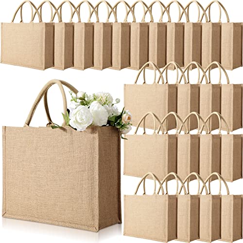 Reginary 24 Pack Large Jute Tote