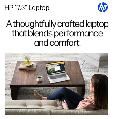 Image of HP 17 Laptop (17.3 inch FHD, Intel 10-Core i7-1355U, 32GB RAM, 1TB SSD) for Business, Home, Students, Long Battery Life, Narrow Bezel, Numeric Keypad, Wi-Fi 6, Fast Charge, Webcam, Win 11 Home