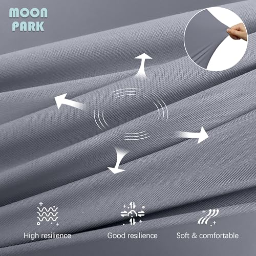 Image of MOON PARK Pregnancy Pillows for Sleeping - U Shaped Full Body Maternity Pillow with Removable Cover - Support for Back, Legs, Belly, HIPS - 65 Inch - Dark Grey - Cooling Cover