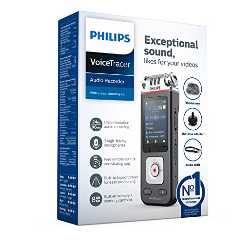 Philips Digital Voice Tracer DVT7110 Enregistreur vocal 8 Go chrome - vue 5