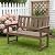 ACUEL 50" HDPE Outdoor Bench Weatherproof Patio Seating, Mocha Brown