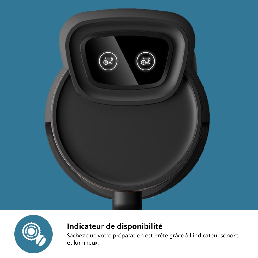 Cafetière turque Philips Series 5000 - Fonction d'infusion lente, capacité de 4 tasses, protection contre la surchauffe et le débordement,indicateur de disponibilité,boutons à effleurement (HDA150/60)