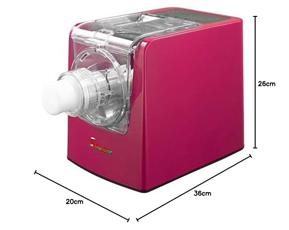 Urządzenie do wyrobu makaronu - Idealne ciasto, Łatwe czyszczenie, Maszyna do świeżego makaronu PASTAMAGIC – 22 matryce, 300 W, silnik o mocy do 300 W i pojemność do 900 g. Łatwa w użyciu,.