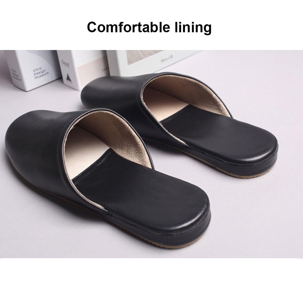 Pantuflas De Cuero Premium Sin Cordones Para Mujer, Zapatillas De Casa,zapatilla Planas De Hotel Con Suela Oxford Antideslizante Zapatillas De Dormitorio Para Primavera Y Otoño(Beige,EUR35-36)