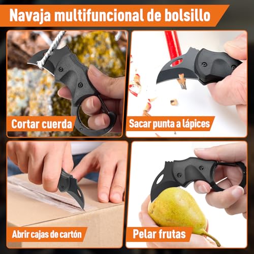 ZOOI Geschenke für Männer, Messer Outdoor Multitool Taschenmesser Klappmesser, Geburtstagsgeschenk Gadgets für Männergeschenke, Gadgets für Männer Männergeschenke Jahrestag Geschenk für Ihn 3