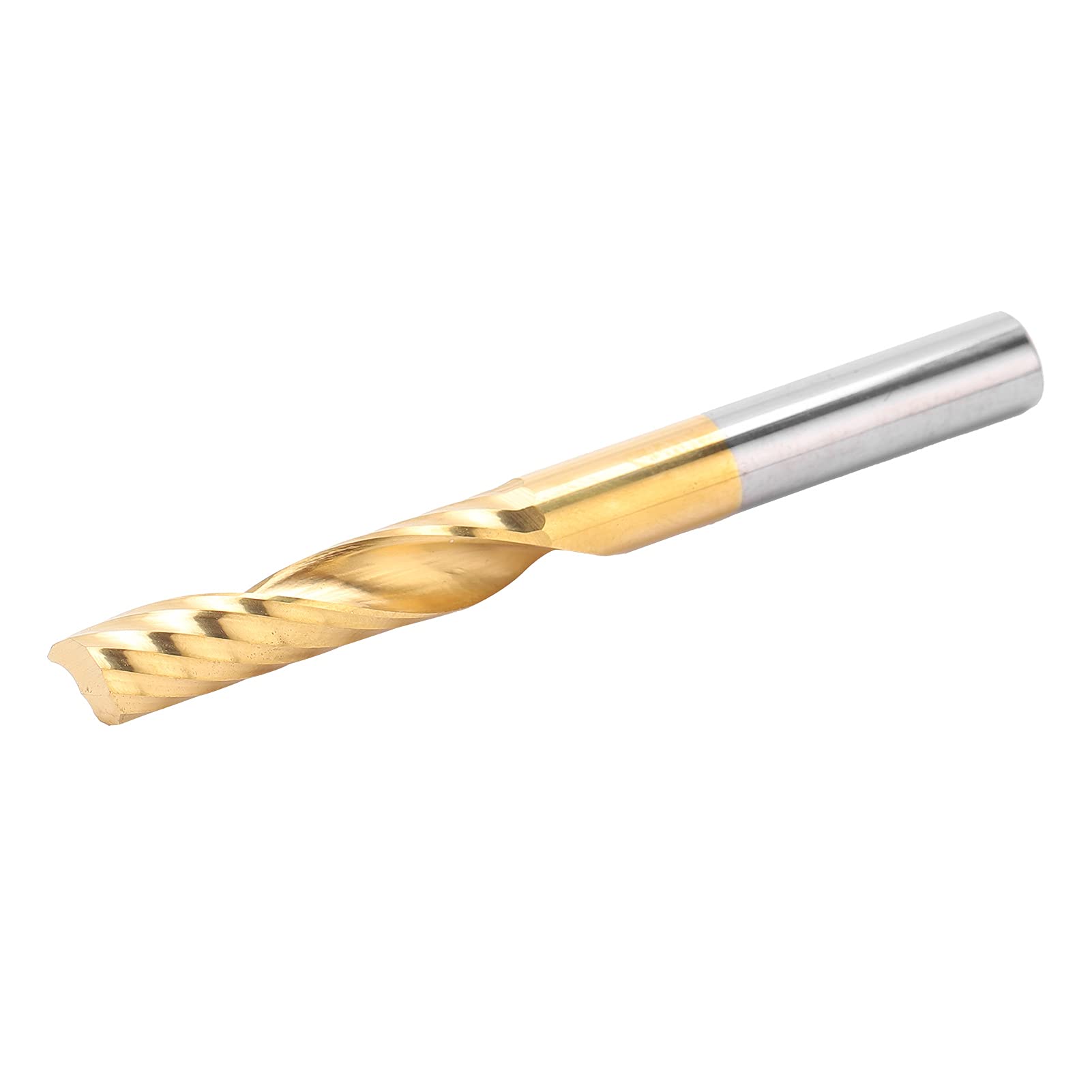 5 piezas de fresas en espiral de acero de alta velocidad, juego de fresas de extremo para CNC apto para aluminio, latón y cobre, fresa con vástago de 6 mm recubierta de titanio y