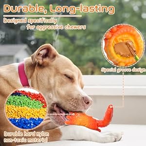 Dog toys indestructible dog chew toys for aggressive chewers tough super chewer nylon bones dog toys with bacon flavor crab teething and training chew toys for large medium small dog breeds   cucciolini doodles