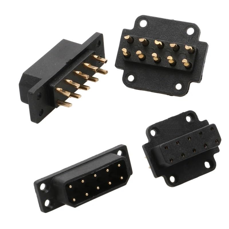 Speaker Connectors 2 Pairs 10-Pin Quick-Release Servo Connectors, 5A Male/Female Plug For Soldering & On AiR/Craft, Drones, Vehicles