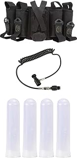 Tippmann Paintball Quick Disconnect Remote, 4+1 Sport Series Harness with 6x140 Round Pods Package