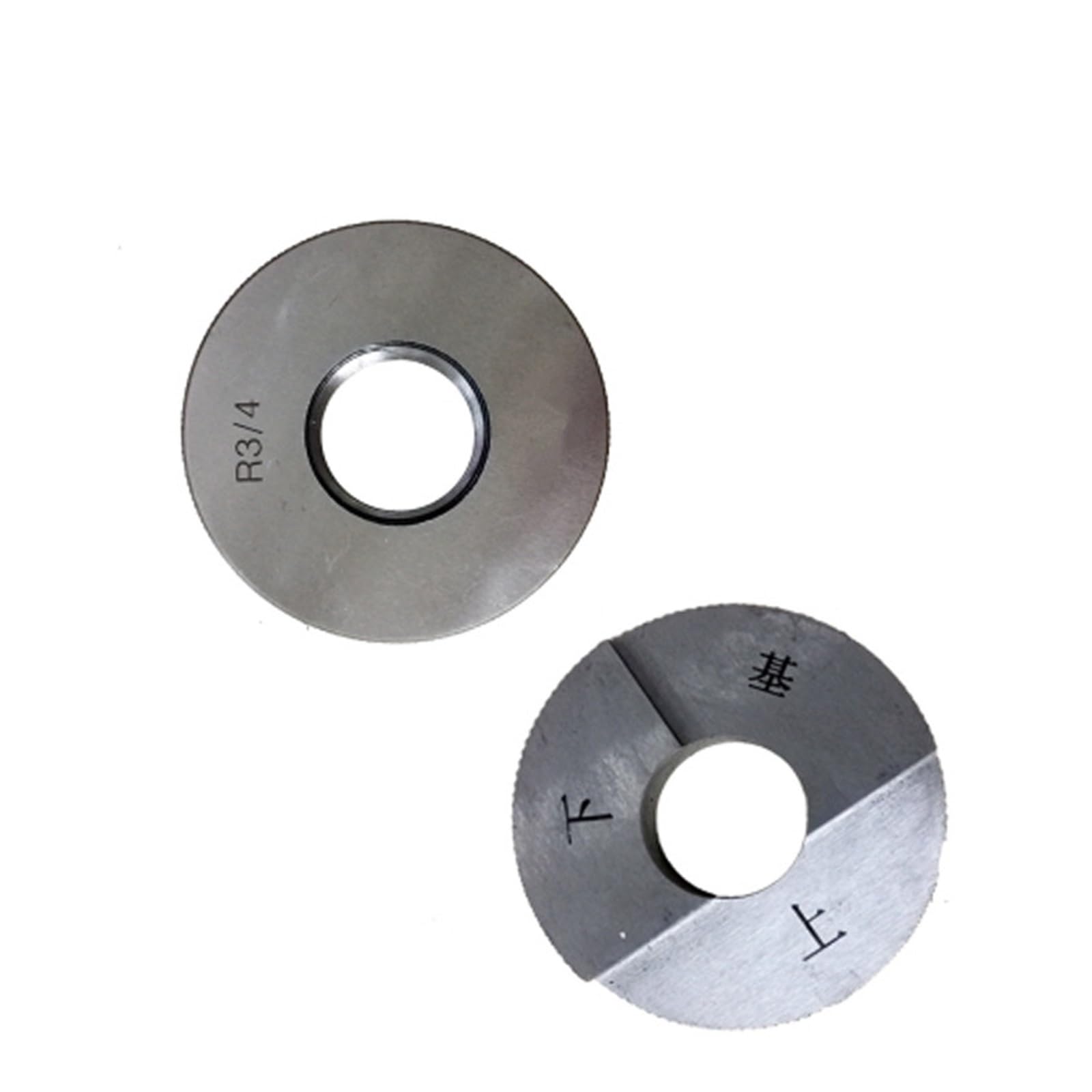 NURII Medidor de Anillo de roscado de Tubo cónico con Rosca de Tornillo, Herramienta de medición de 55 Grados, Calibre Go-no Go R1/16 - R6 Pulgadas (Size : R1-16)