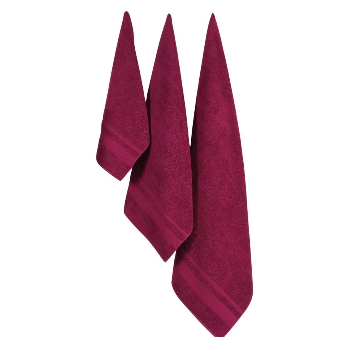 Sterling Mill 600 GSM Turkish Cotton 3-Piece Towel Set – Berry Red