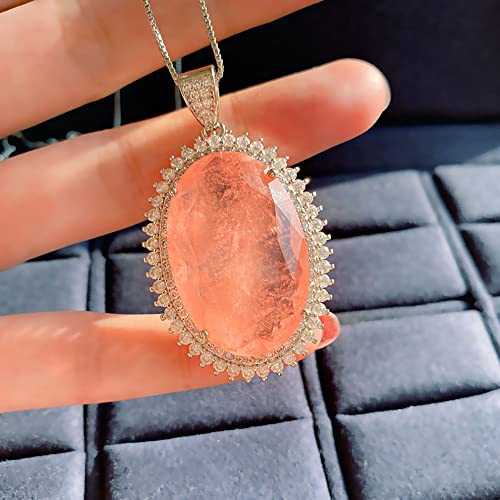 Pendentif Émeraude et quartz rose, le cadeau idéal pour femme