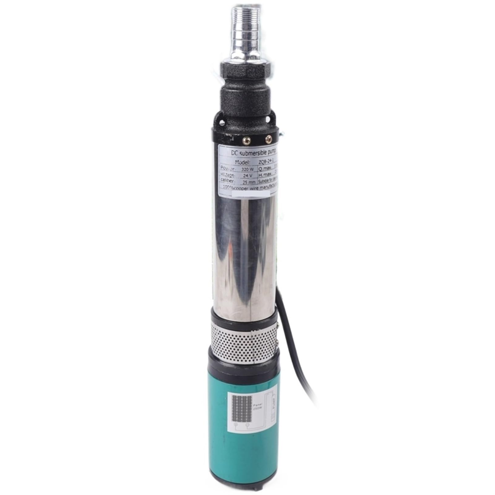 12V 24V 48V Solar Water Pump Deep Well Submersible Farm Agricultural Irrigation 60M Lift Smooth Operation Flow Steady Reliable(320W-24V)