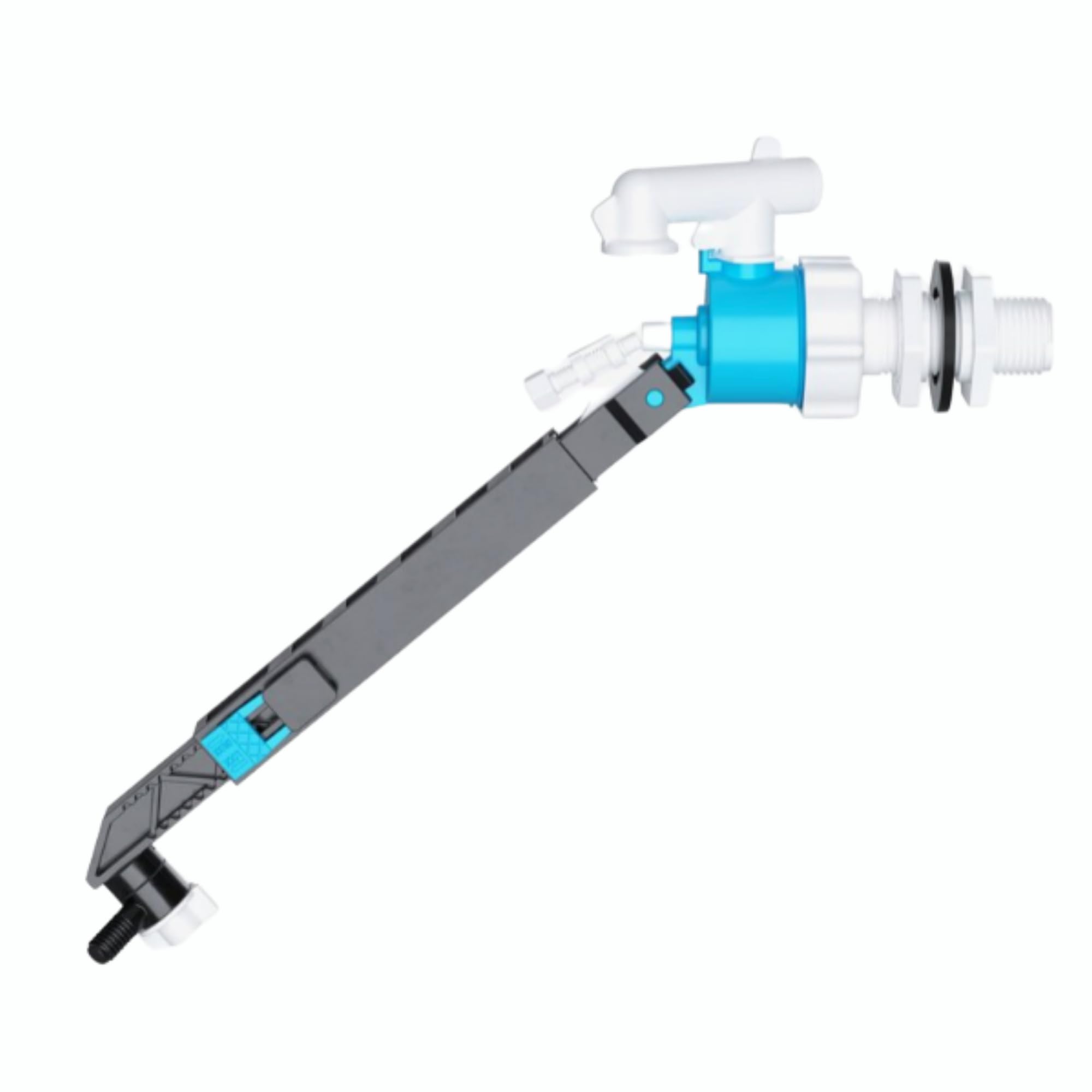 Hulthor White Universal Toilet Fill Valve – Quiet Refill, Adjustable Float Arm, Bottom & Side Entry Options, 1/2" Inlet Compatible (Side Entry)