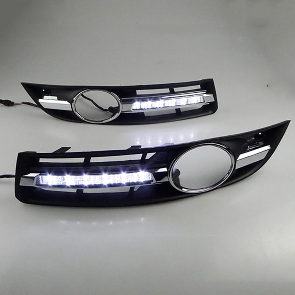 BAKUGO 2 Stück Auto Tagfahrlicht Nebelscheinwerfer Blinklicht Für VW Magotan Passat B6 2007 2008 2009 2010 2011