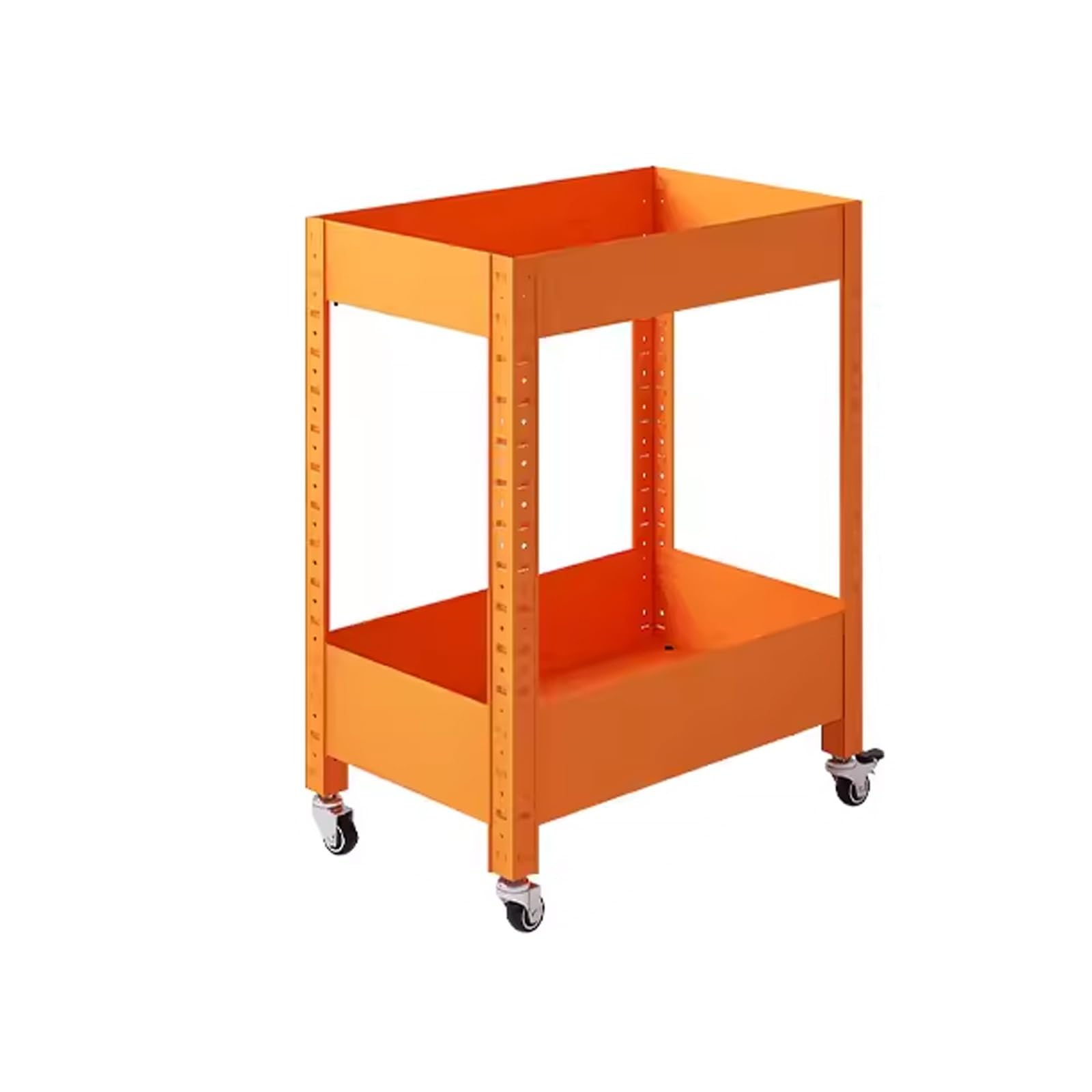 Generico Carrello da Cucina salvaspazio con Ruote, Carrello Multiuso Regolabile in Acciaio al Carbonio per Cucina, Bagno e Soggiorno, Carrello Multiuso (Arancione, 50x30x59 cm)