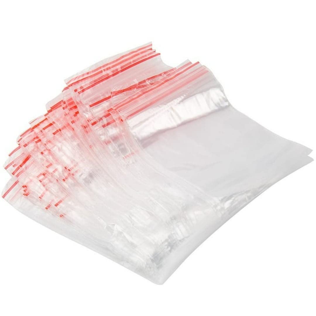 SE Self Lock Bag Set - 2x3 Inch, 2 Mil Thick, Single Zipper, 100 Piece Pack, Small Storage & Organization Bags