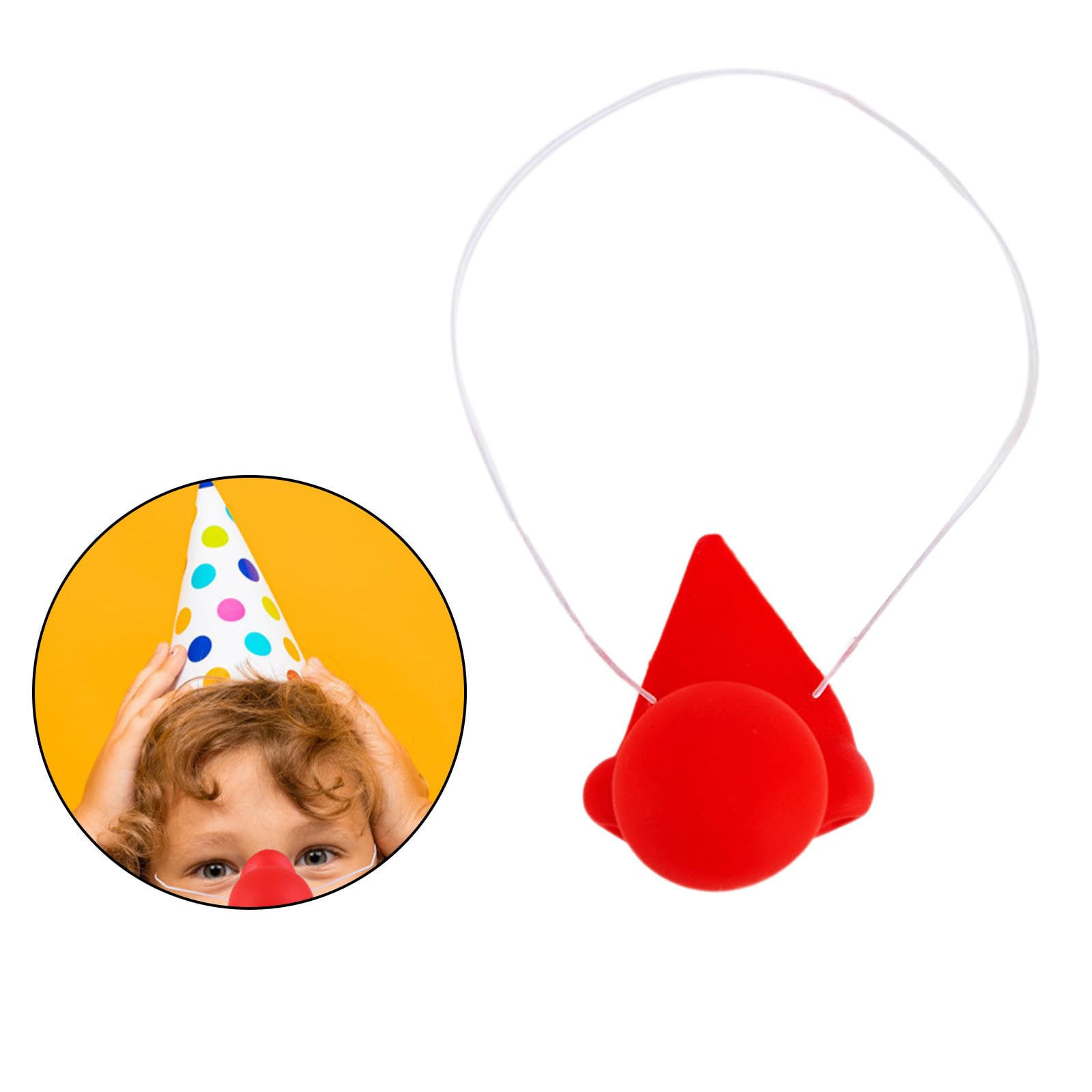 Nez De Clown Sonore En Caoutchouc Rouge - Accessoire Déguisement Pour Adulte - Fête, Carnaval, Cosplay, Halloween - Émet Un Son De Klaxon