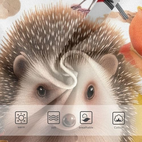 Cotton Toddler Girls Underwear Cute Hedgehog Autumn Leaves Cute Panties Girl Fun Kids Briefs Undies 2t3