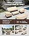 loriano Patio Furniture Cover Set, 5 Piece Outdoor Furniture Cover Waterproof, 600D Heavy Duty Lawn Patio Set Covers