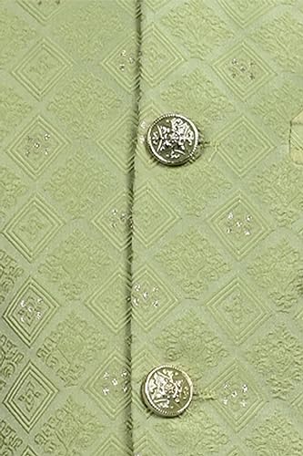 Image of AHHAAAA Silk Blend Kids Ethnic Indo Western Sherwani and Pant Set For Boys 529