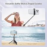 ATUMTEK Selfie Stick Tripod, 3-in-1 Extendable Aluminum Phone Tripod with Detachable Bluetooth Remote, Compatible with iPhone 17/16/15/14/13/12/11/11 Pro/XS Max/XR and Samsung Smartphones, Black - Image 7
