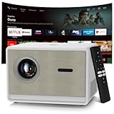 Proiettore con WiFi e Bluetooth|3 anni di protezione|600ANSI nativi 1080P/4K supportati|Proiettore a breve distanza per casa e esterni|App integrate