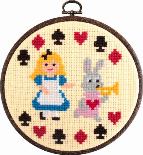 オリムパス製絲 ししゅう製作キットフープ/不思議の国のアリス 7342