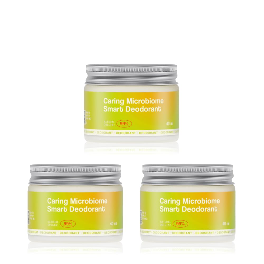 Freshly Cosmetics Caring Microbiome Pack 3 naturalny dezodorant, bez aluminium i alkoholu, 40 ml