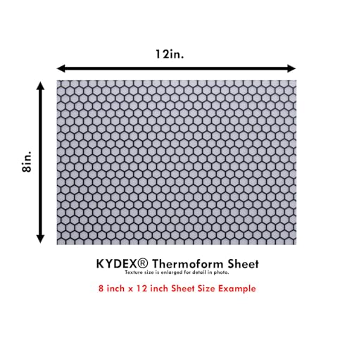 Image of KYDEX Thermoform Sheet - (Honeycomb Camo) - (Frosted Glass) - (Transparent /Black) - (8in x 12in) - (1 Sheet) - (for Holster Making, Cosplay, Hobby) - (USA Made)