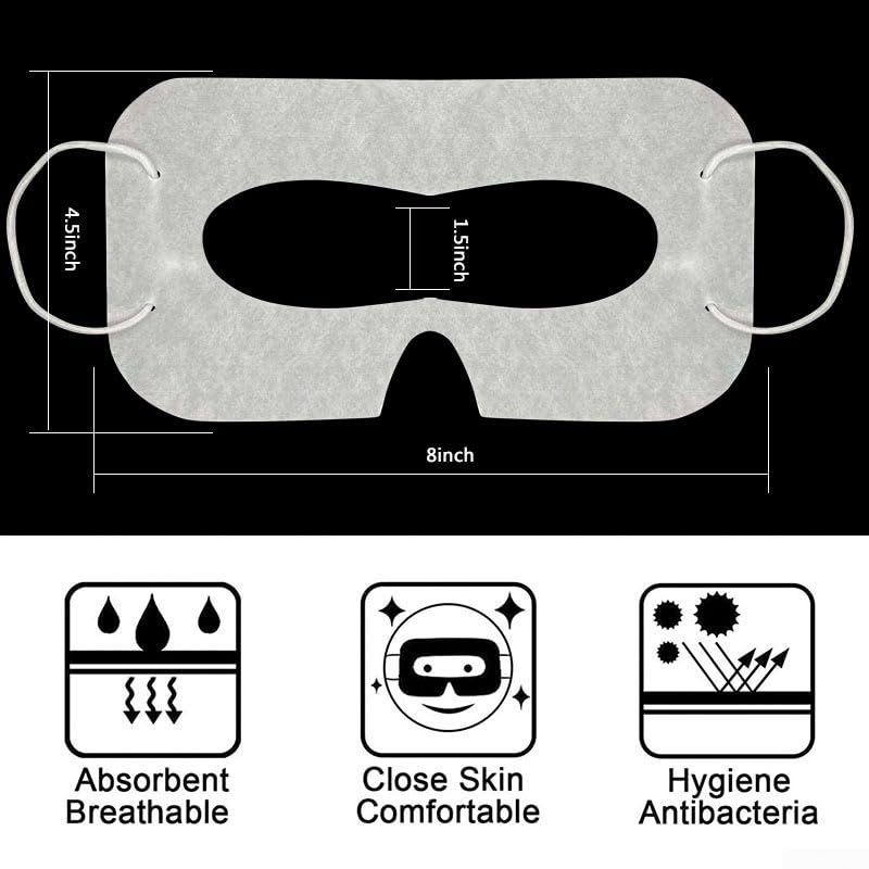 Einweg-VR-Schweißpads für Meta 3S, atmungsaktiv, hygienische Gesichtsabdeckungen, 100 Stück VR-Zubehör für Gaming und Fitness