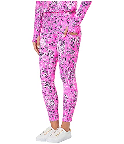 Lilly Pulitzer Mid-Rise Midi Leggings Plumeria Pink/Purposefully Pink SM