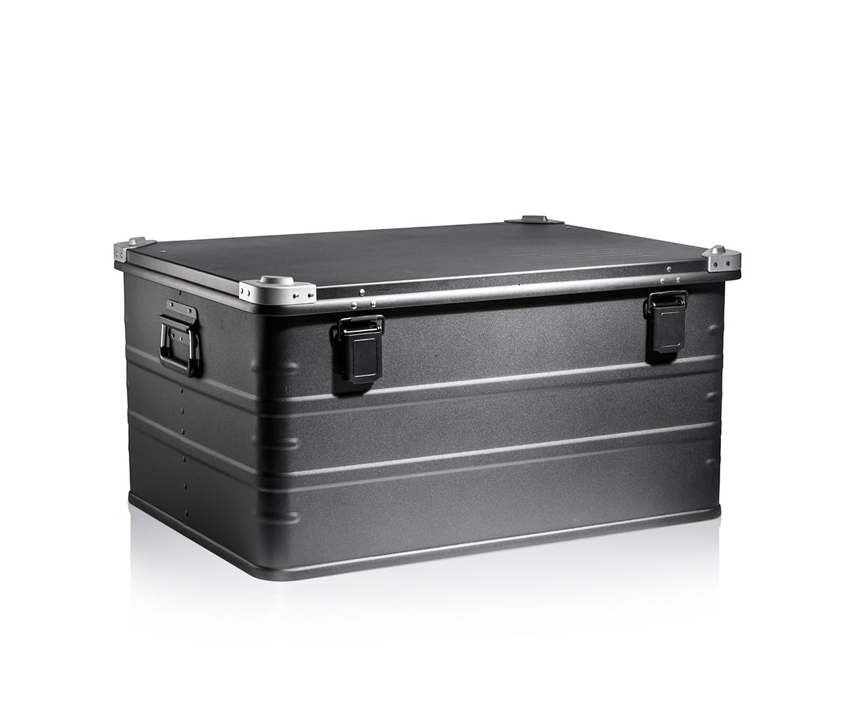 AluVault AVB157 Boîte de rangement en aluminium 100 % aluminium, légère, durable, résistante à la corrosion avec verrous sécurisés – Idéale pour les outils, le matériel de plein air et les