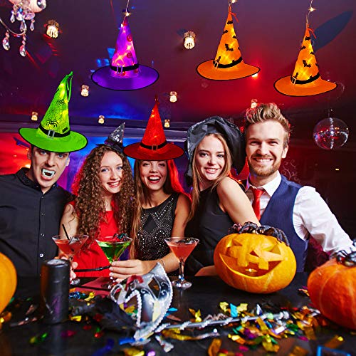Halloween Witch Hat Lights Decoration Outdoor 8pcs Hanging Light - image 4