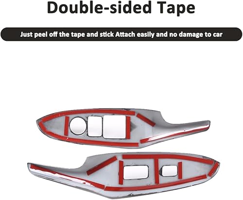 Miniatura 6 de Decoración de botón elevador de ventana de puerta de automóvil para Mazda MX-5 ND 2015-2023 Interruptor de elevación de ventana, cubierta del panel,