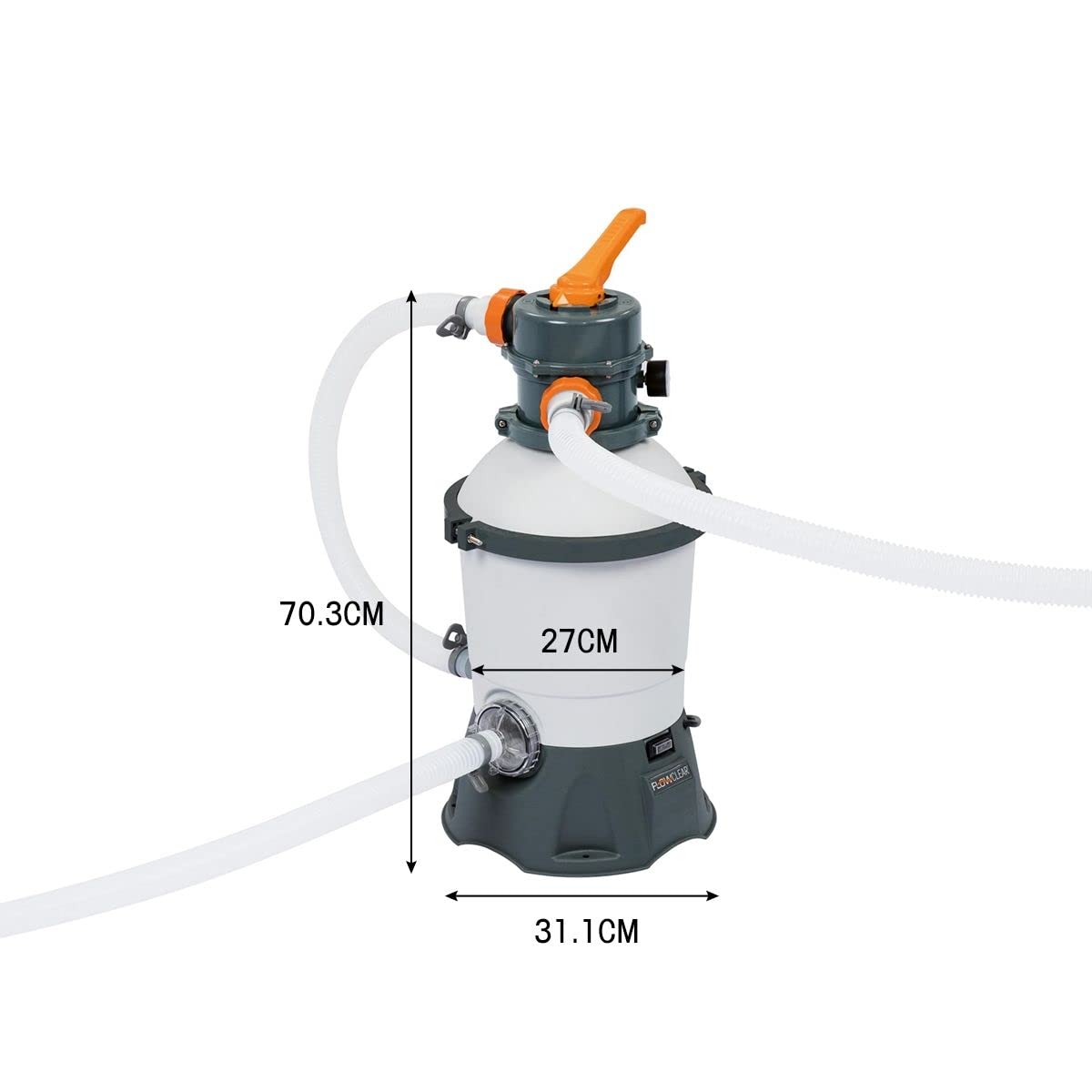 Bestway 58515 Flowclear Pompe de filtration à sable pour piscines hors sol, débit 3028 l/h