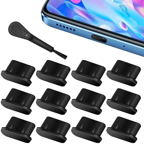 12pcs USB Type C Anti Dust Cap Cover Port Plugs Protector, Silicone USB ...