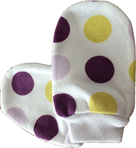 babymajaweltu00ae Kratzfäustlinge für Neugeborene - Kratzfäustel, Baby-Handschuhe (gepunktet1900)