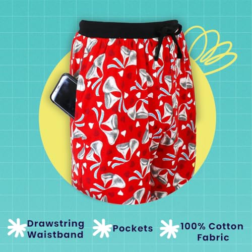 HERSHEY'S Kisses and Hearts Knit Lounge Pajama Pants (Small, Red)2