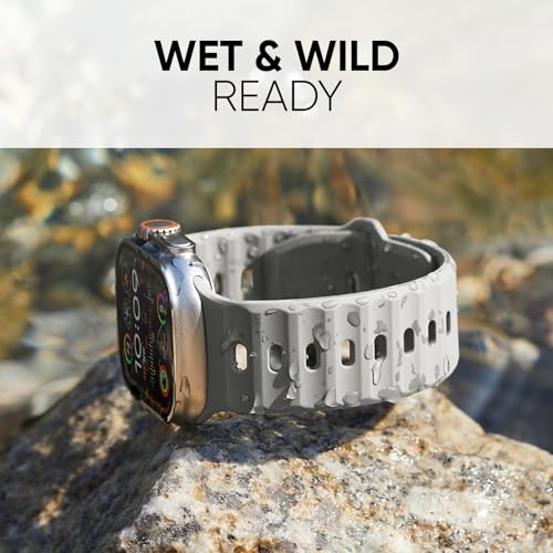Image of Sport Bands 6-Pack Compatible with Apple Watch Ultra 3 /2 Band 49mm 46mm 45mm 44mm 42mm, Wide Soft Silicone Wristbands Waterproof Strap Men for iWatch Series 11 10 9 8 7 6 5 4 3 SE Ultra